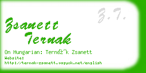 zsanett ternak business card